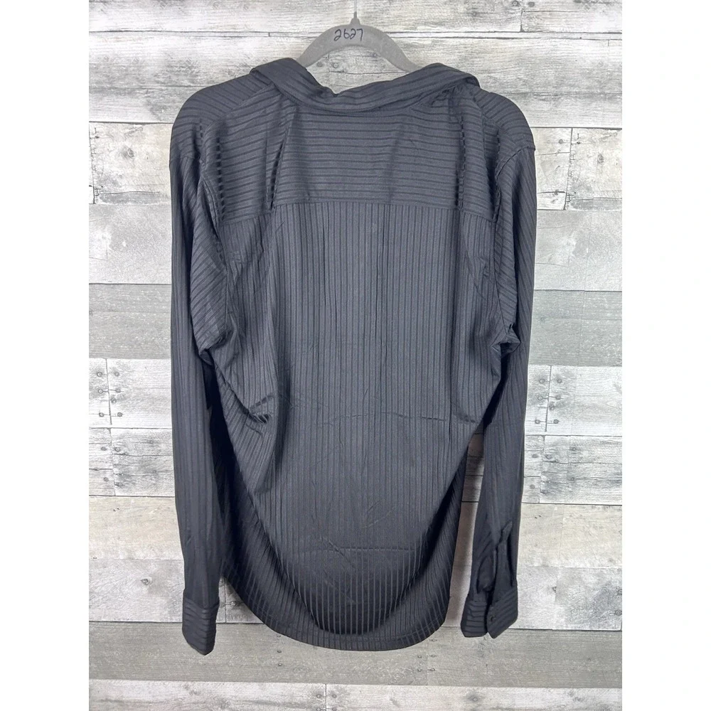 Coofandy Men's Small Black Textured Button Up Shirt